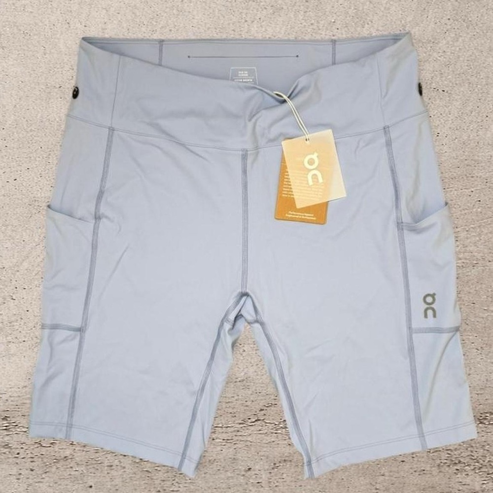 On Running Compression Biker Shorts NWT Stratosphere Blue XL Pockets